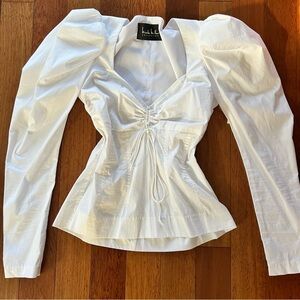 Nicole Miller White Going Out Top